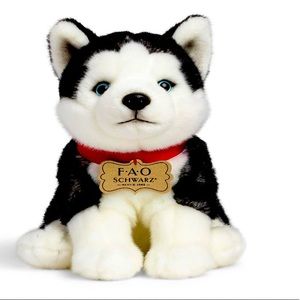 FAO Schwarz's Stuffed Animal Husky Puppy
